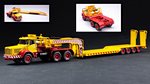 Berliet TB015 M3 6x4 Truck 1960 with trailer (Yellow) by IXO MODELS