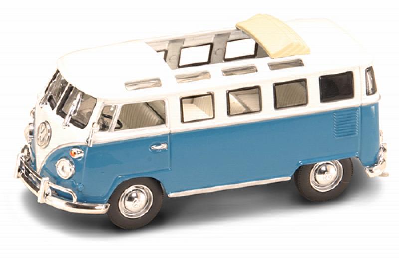 Volkswagen Microbus 1962 Blue/white by lucky-die-cast
