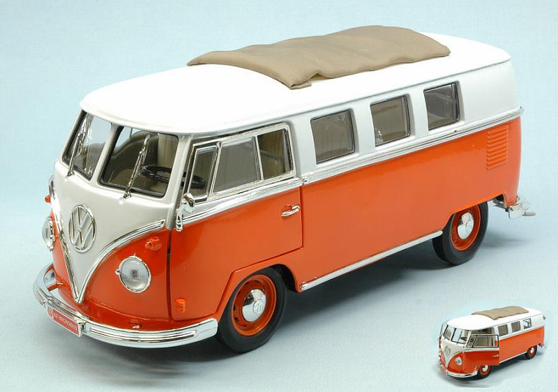 Volkswagen Microbus 1962 (Orange/White) by lucky-die-cast