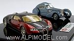 Bugatti Veyron 16.4(Met.Red/Black) and BugattiI 57 SC ATLANTIC 1936 (Met.Sky Blue) LIM. ED.349pcs