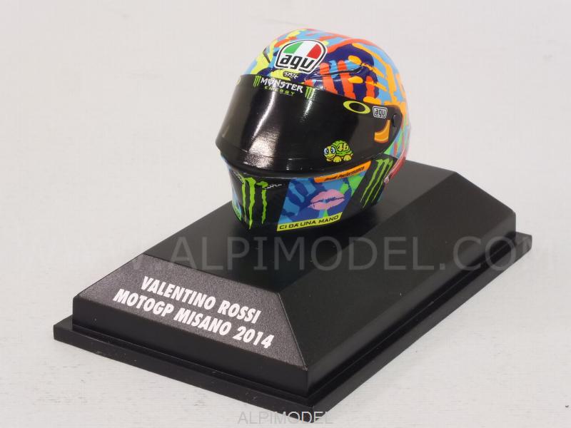 Minichamps Valentino Rossi AGV Helmet MotoGP Misano 2014-1/8 Scale 