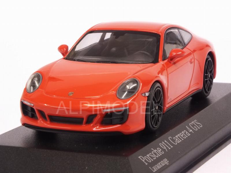 Porsche 911 (991.2) Carrera 4 GTS 2017 (Orange) by minichamps