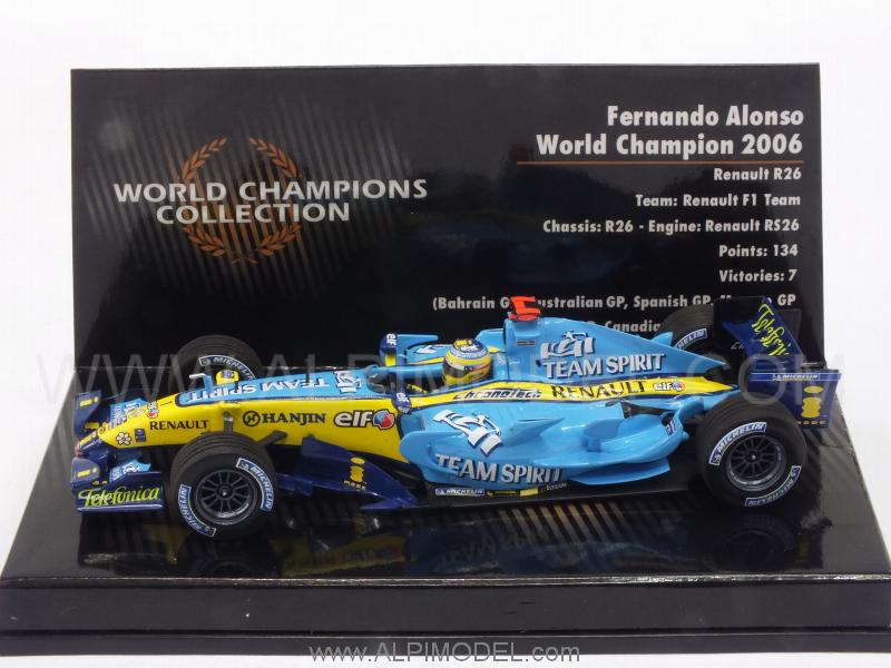 minichamps Renault R26 2006 World Champion Fernando Alonso 'World
