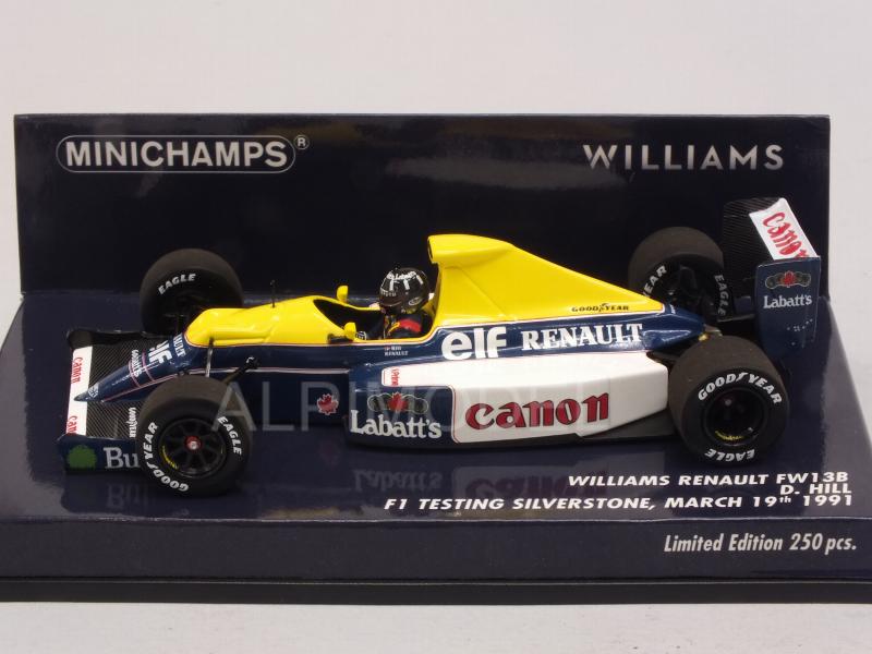 Williams FW13B Renault F1 Testing Silverstone 1991 Damon Hill  (HQ Resin) by minichamps