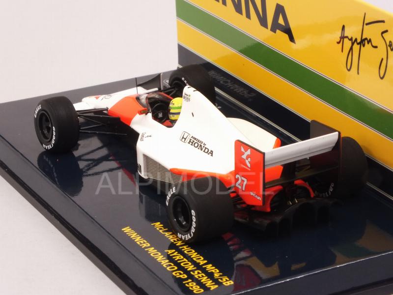 McLaren MP4/5B Honda #27 Winner GP Monaco 1990 Ayrton Senna World Champion by minichamps