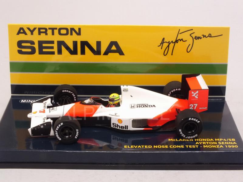 McLaren MP4/5B Honda Elevated Nose Cone Test Monza 1990 Ayrton Senna by minichamps