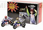 Yamaha YZR-M1 Set 2 bikes MotoGP Barcelona 2009  + DVD + figurines Valentino Rossi / Jorge Lorenzo