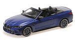 BMW M4 Cabriolet 2021 (Matt Blue Metallic) by MINICHAMPS