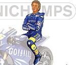Valentino Rossi Figurine Sitting MotoGP 2004