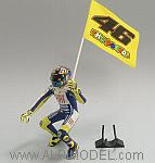 Valentino Rossi figurine MotoGP Misano 2009 with flag