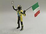 Valentino Rossi figurine GP 125 1996 with italian flag by MINICHAMPS