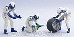 Williams Pit Stop Rear tire change set 2002 by MINICHAMPS