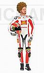 Marco Simoncelli figurine 'posing'  MotoGP 2011 by MINICHAMPS