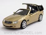 Mercedes SL-Class 2001 (Champagne Metallic)Gold (with opening roof)