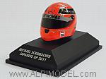 Helmet Michael Schumacher GP Japan 2011 (Minichamps- Schuberth) (1/8 scale- 3cm)
