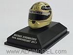 Helmet Michael Schumacher 20th Anniversary GP Spa 2011 (Minichamps- Schuberth) (1/8 scale- 3cm)