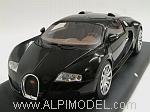 Bugatti Veyron 16.4 1/18 scale (Black/Black) (no opening features) in Gift Box - leather base
