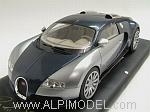 Bugatti Veyron 16.4 (Dark Blue/Silver) in Gift Box - leather base