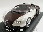 Bugatti Veyron 16.4 (Deep Red Met/Pearl) (no opening features) in Gift Box - leather base