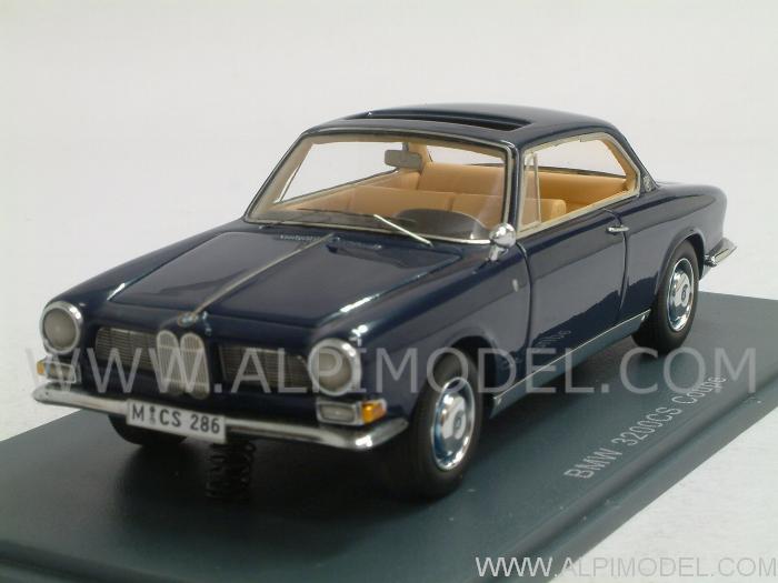 neo BMW 3200 CS Coupe 1961 Bertone (Blue) (1/43 scale model)