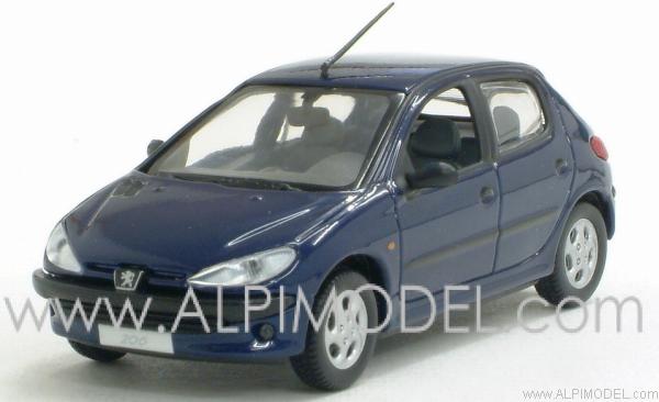 norev Peugeot 206 XT Premium (Blue) (1/43 scale model)