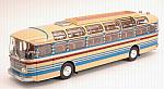 Saviem S53M Bus 1970 (Cream with Red/Blue Stripes)