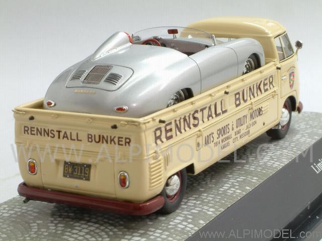 Volkswagen T1 Rennstall Bunker with Porsche 356 Speedster America by premium-classixxs