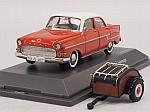 Opel Kapitaen with Westfalia trailer (Red) by SCHUCO