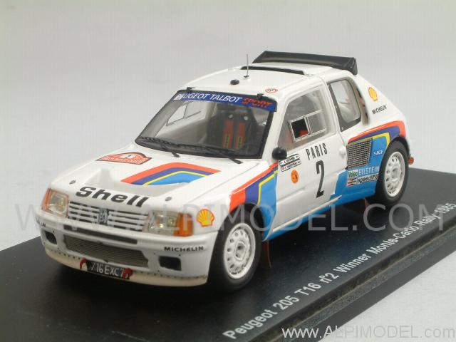 spark-model Peugeot 205 T16 #2 Winner Rally Monte Carlo 1985