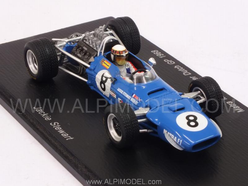 Jackie Stewart 1/43 Scale Spark S1590 Matra MS10 #8 Winner Dutch GP 1968 