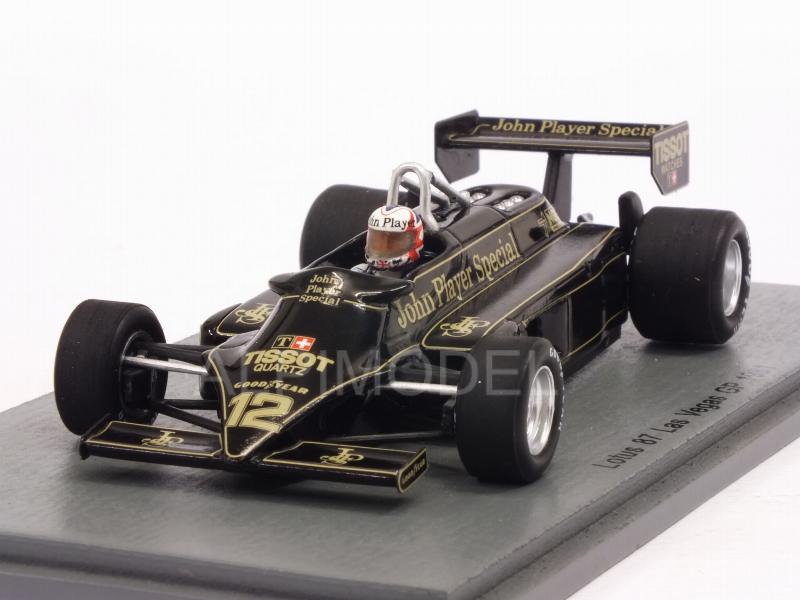 Nigel Mansell 1/43 Scale Spark S5358 Lotus 87 #12 'JPS' Las Vegas GP 1981