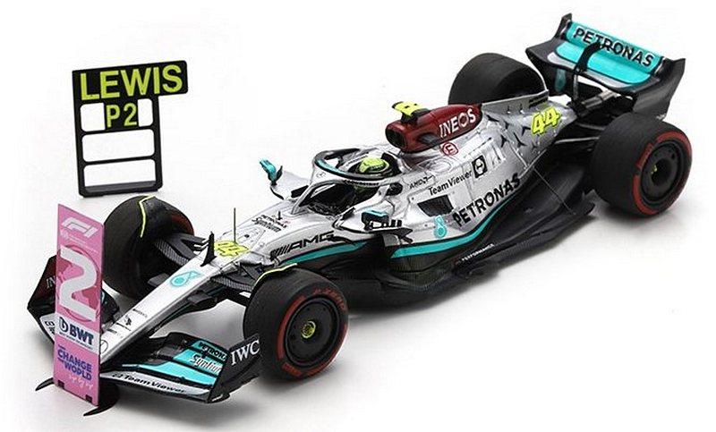 Mercedes W13 AMG #44 GP Brasil 2022 Lewis Hamilton  (with pit & number boards) by spark-model