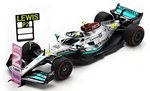 Mercedes W13 AMG #44 GP Brasil 2022 Lewis Hamilton  (with pit & number boards) by SPARK MODEL
