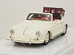 Porsche 356 Cabriolet (Ivory) with luggage