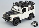 Land Rover Defender (White/Black) with roof rack by WELLY